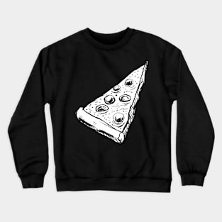 White pizza slice sketch Crewneck Sweatshirt